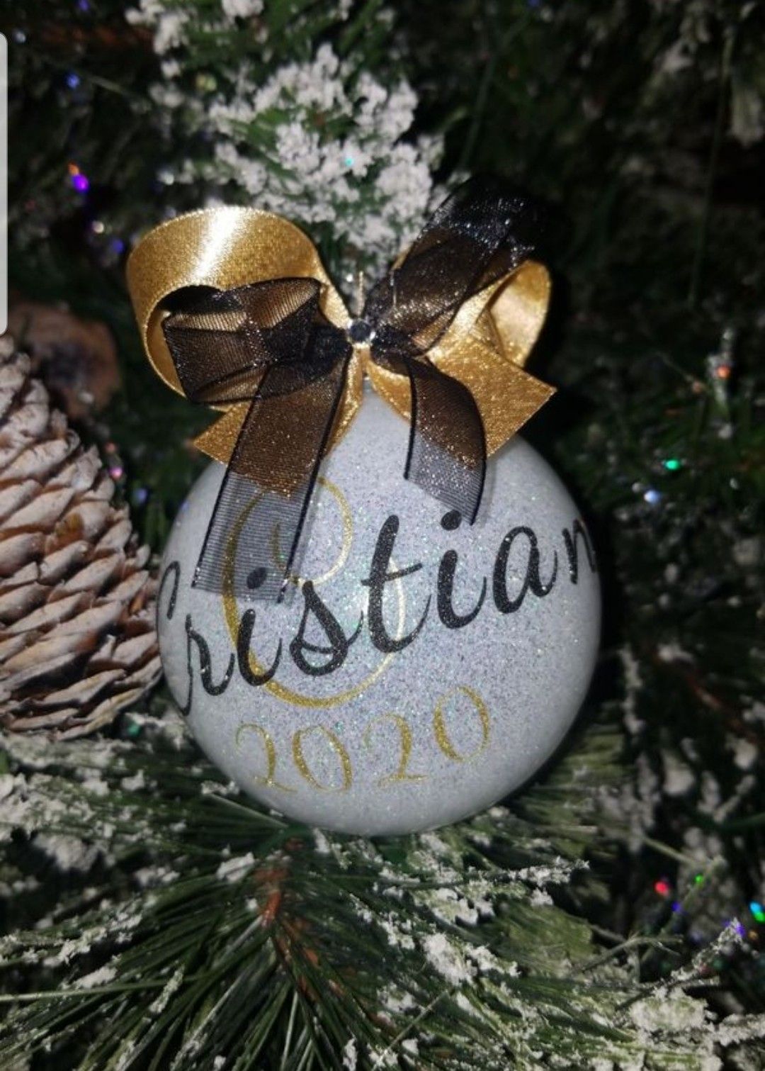 Christmas ornaments personalized $4