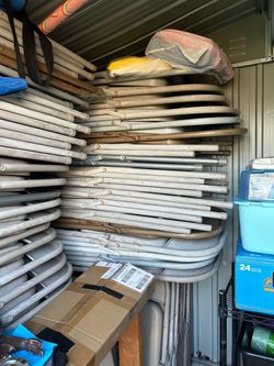 Lot of metal folding chairs