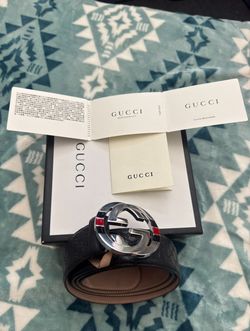 Belt Original Gucci Black Leather 