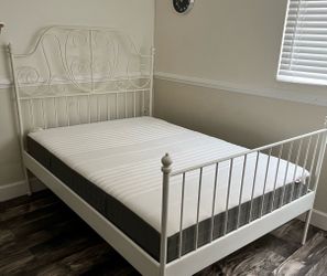 Used Leirvik IKEA full size bed frame
