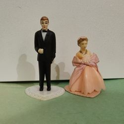 Small Vintage Wedding Cake Toppers