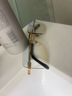 Cartier Sunglasses Gold Frame Clear Lenses