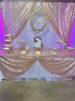 Quinceanera Birthday Party Wedding Candy Bar Table Balloons