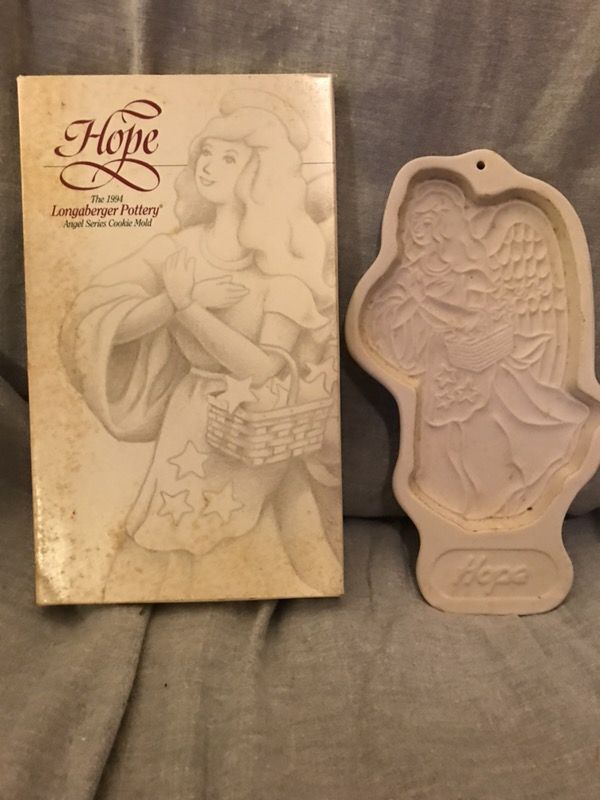 1994 Longaberger pottery “Hope” cookie mold