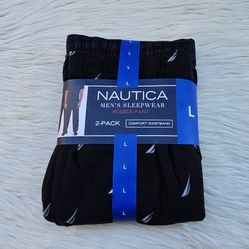 New Nautica Men's Sleepwear Fleece Pants 2 Pack Size Large