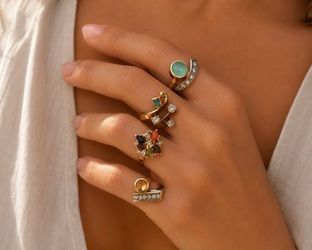 European vintage gold rings
