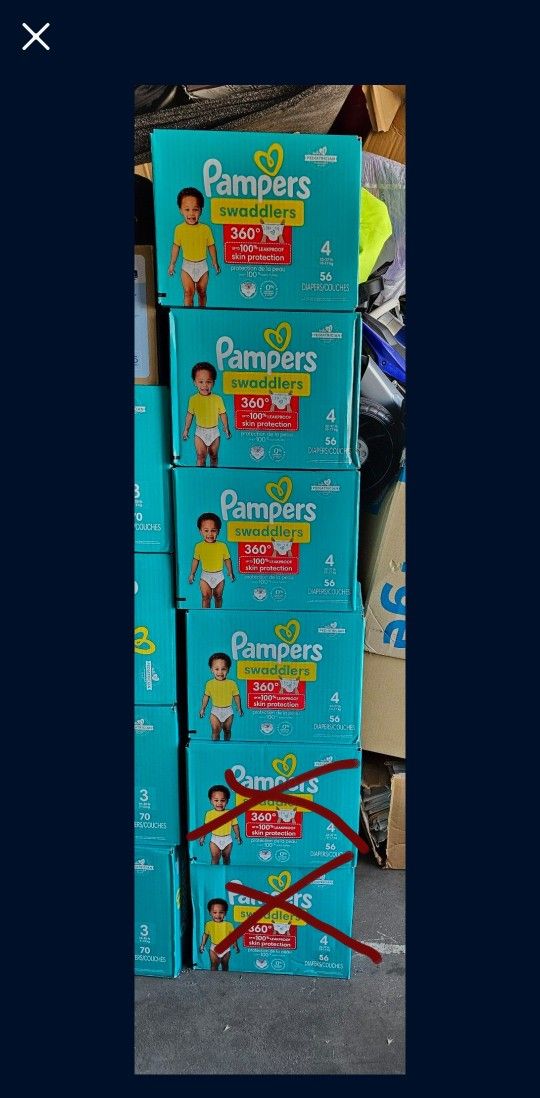 Pamper Swaddlers Size 4;  56 Count