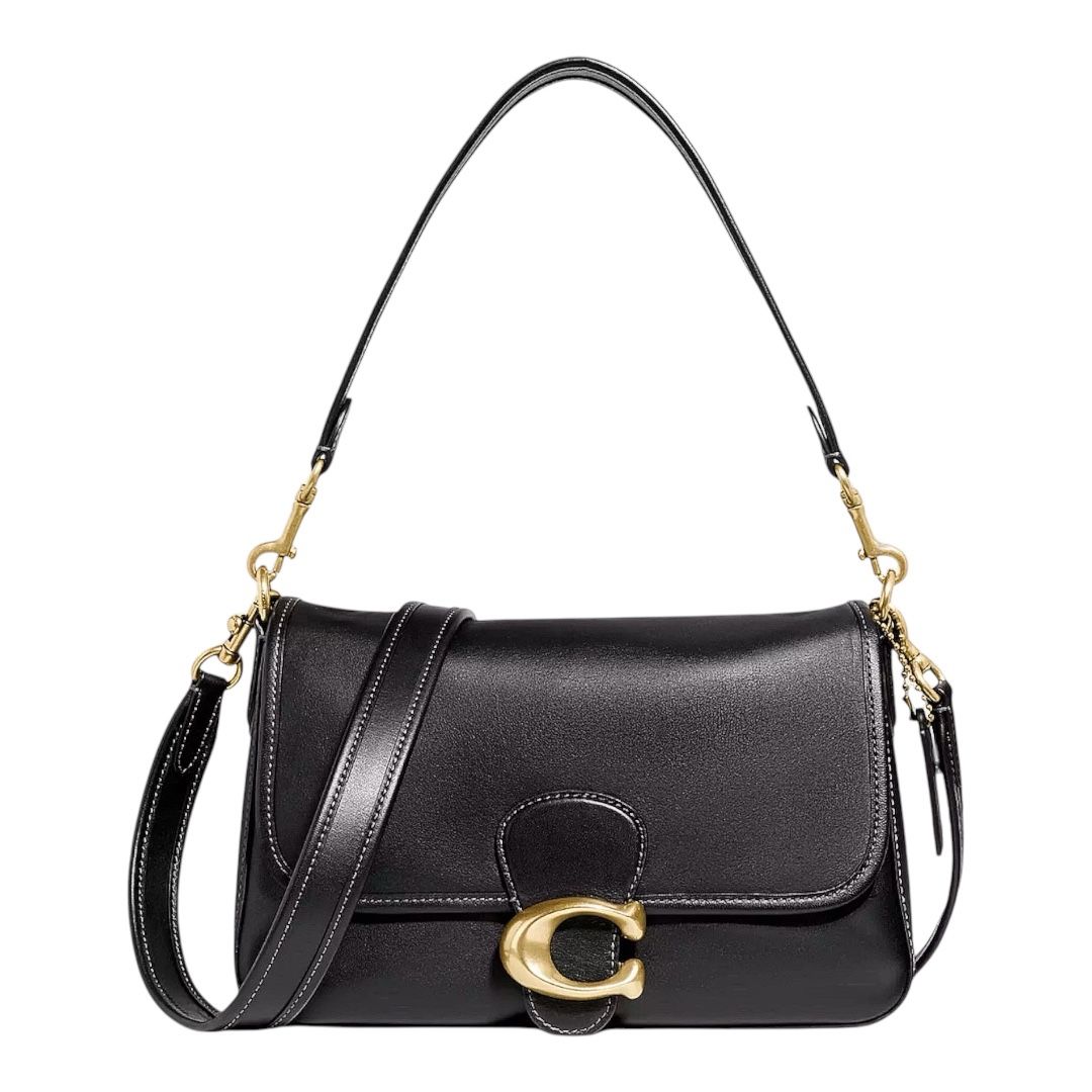 Coach (Brand New) Soft Tabby Shoulder Bag - Black Leather Crossbody Bag Handbag