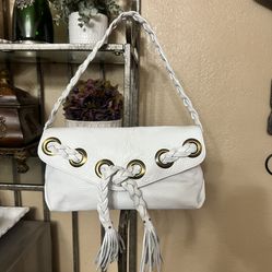 Leather white bag