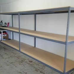 Warehouse Storage Shelving Boltless Metal Longspan Racks New Heaven Duty Design 96 in Long 36 in Wide