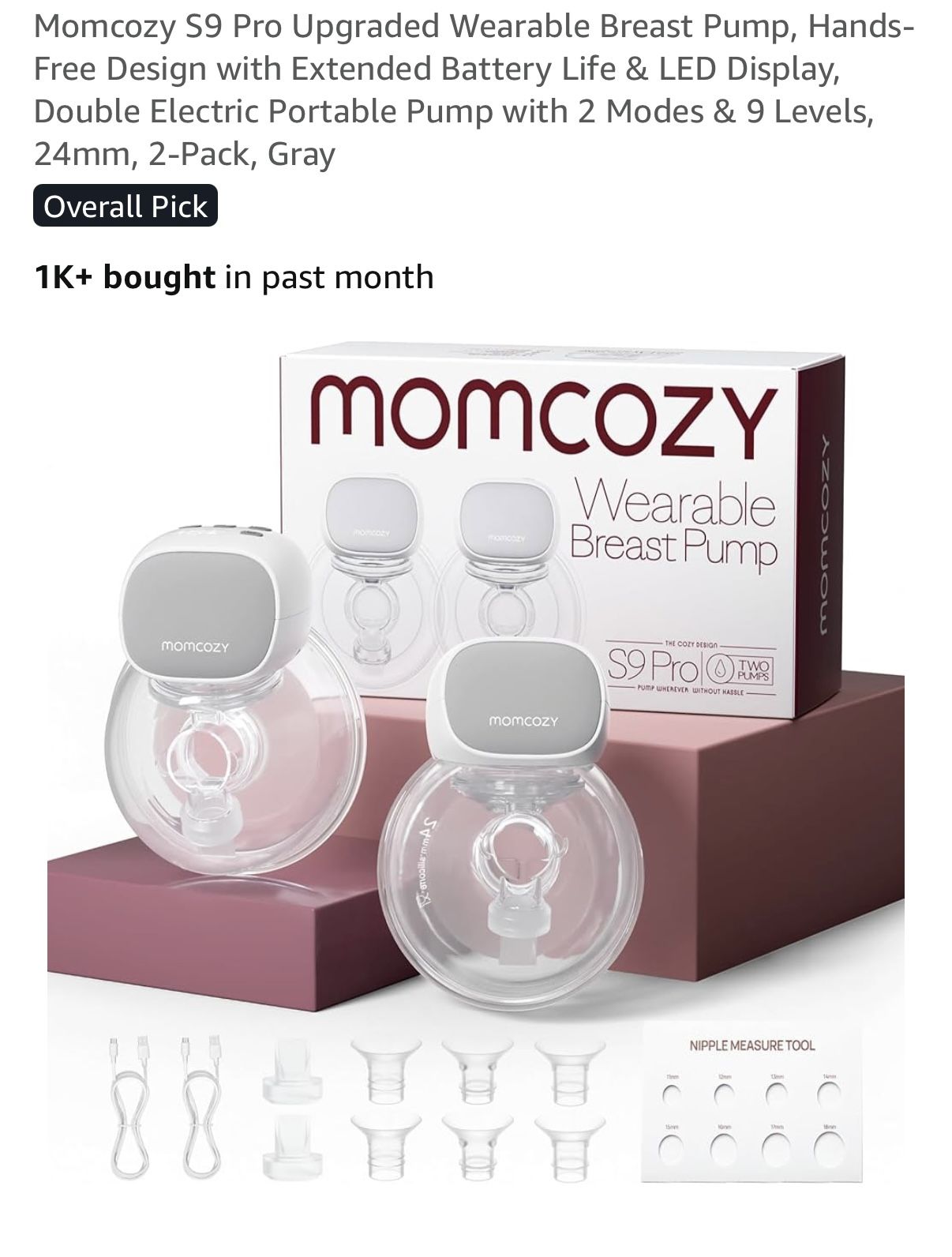 Momcozy (handsfree) Breast Pumps(2) S9Pro