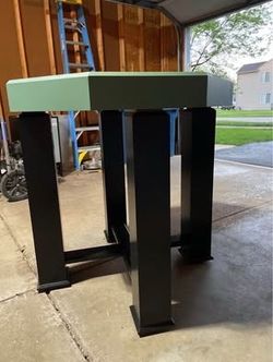 Modern octagon table with wheels