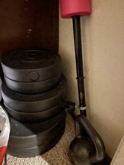 Work out bar & Weights 