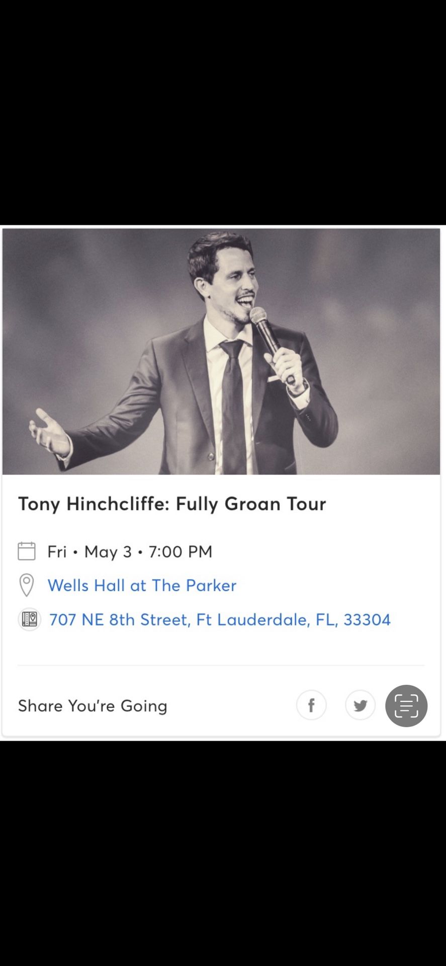 Tony Hinchcliffe Fully Groan Tour May 3rd