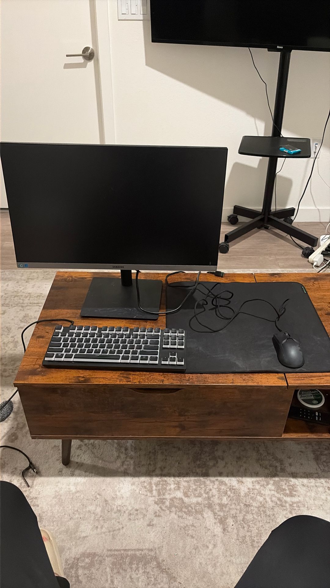 Samsung Monitor With HDMI Cord, Razor Gaming Mouse, Keyboard And Mouse Pad)