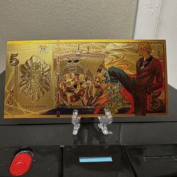 Vinsmoke Sanji "Black Leg" (One Piece) 24k Gold Plated Banknote
