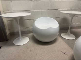 Side tables and chairs