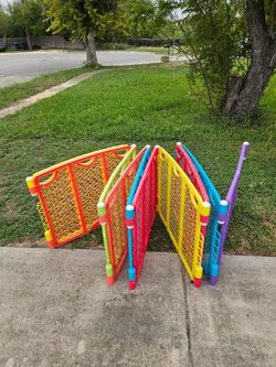 Colorful Plastic Baby Play Yard Gate