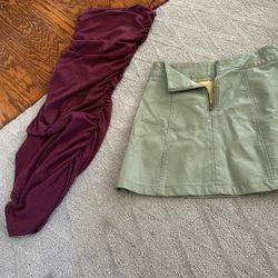 dress and skirt