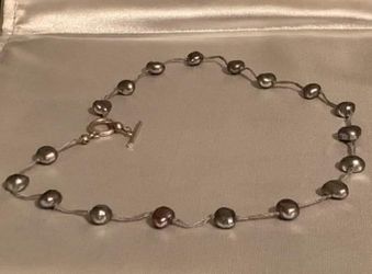 AUTHENTIC PURPLE GENUINE PEACOCK PEARL NECKLACE JEWELRY