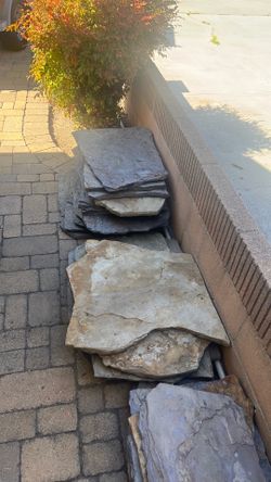 Flat rock slabs