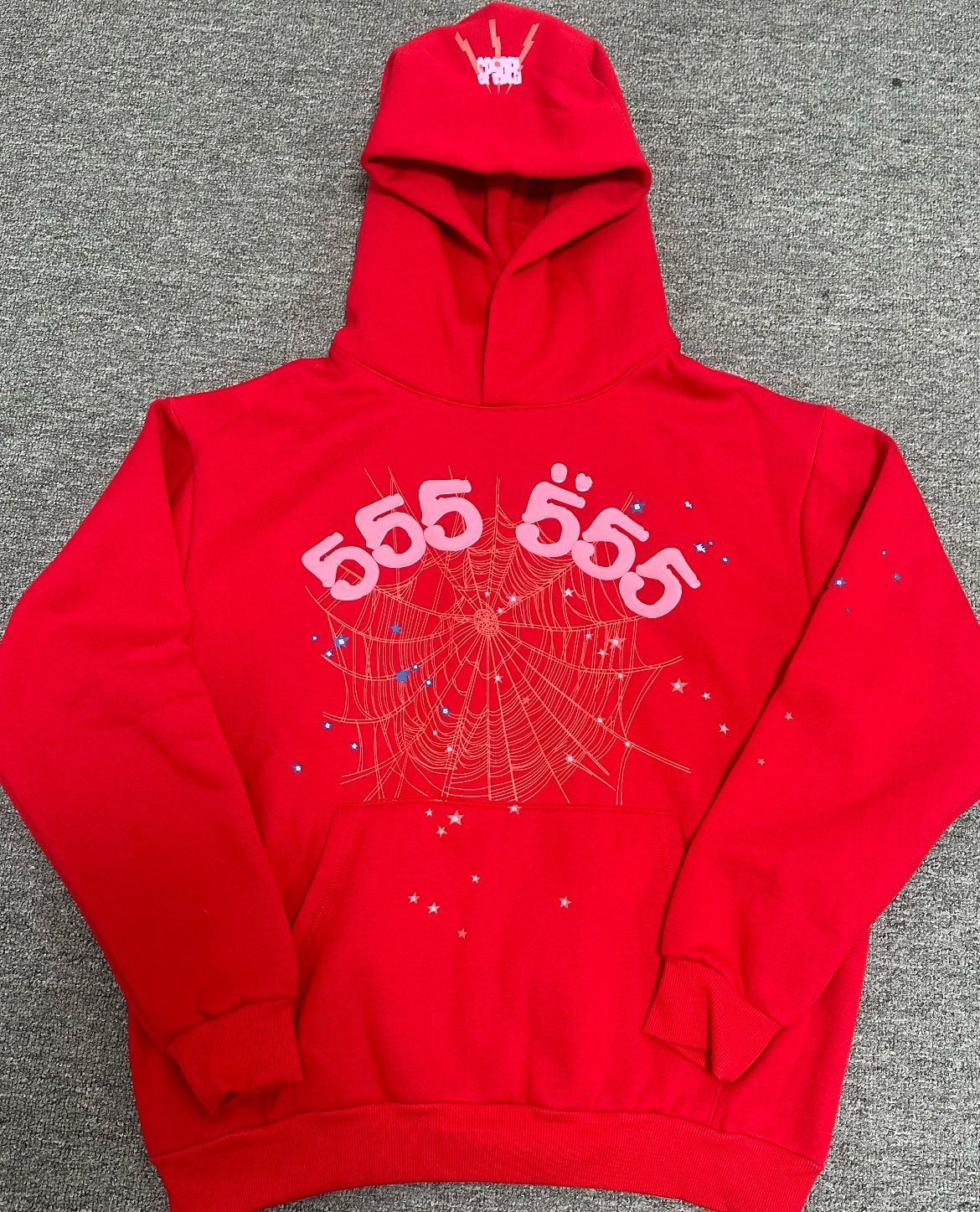 spider hoodie/red