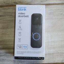 Blink Battery or Wired - Smart Wi-Fi HD Video Doorbell Camera in Black #3378