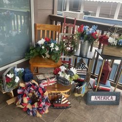 Patriotic Farmhouse Porch Decor $10-$34