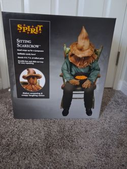 Sitting scarecrow