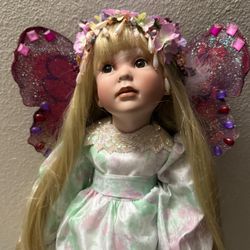 Porcelain Fairy Doll 22” Tall