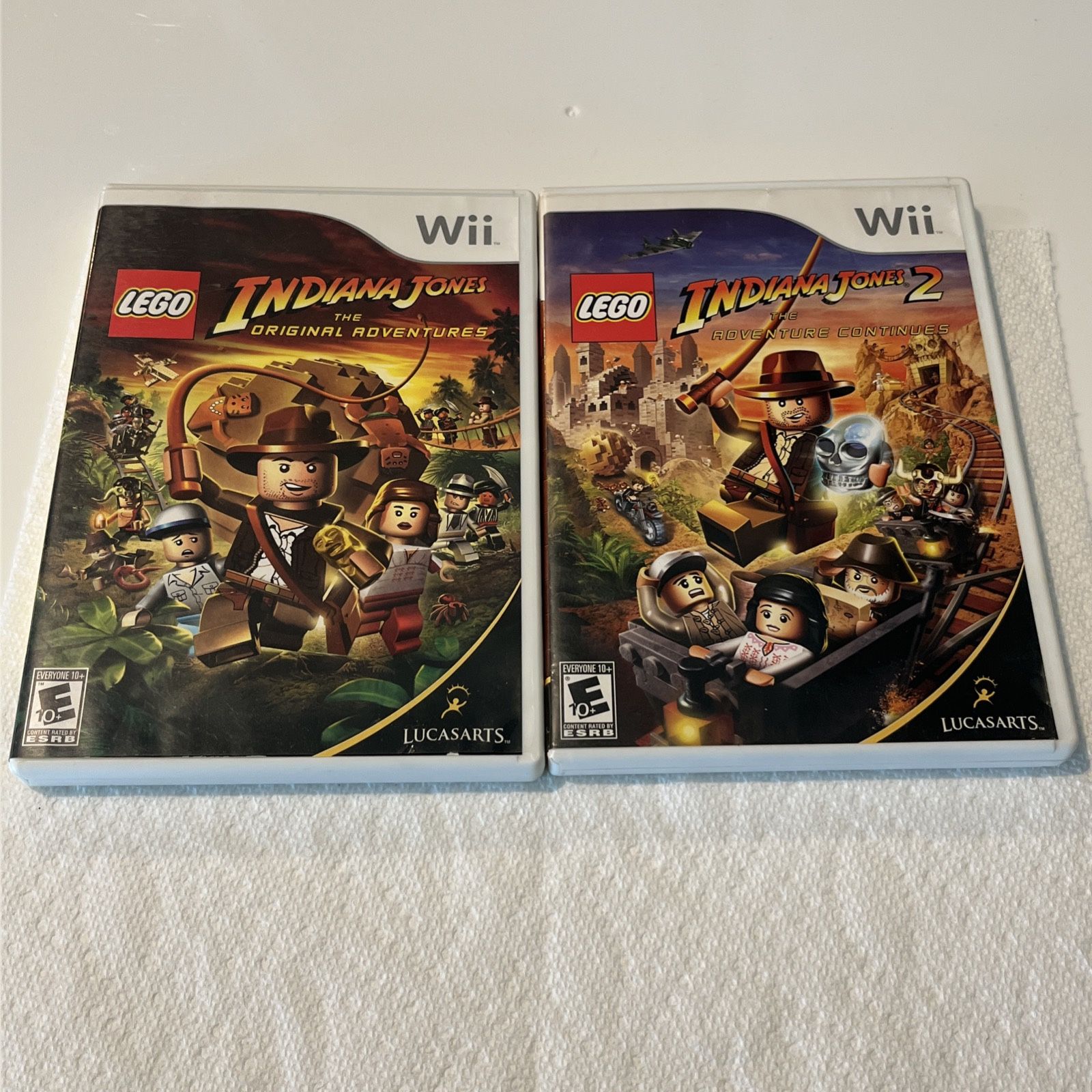 LEGO Indiana Jones 1 2 - Nintendo Wii Complete CIB w/ Manuals
