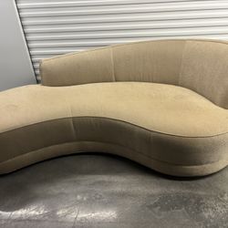 Large Gold Curved Sofa