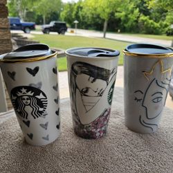 Glass Starbucks Tumblers. All Like New. EACH