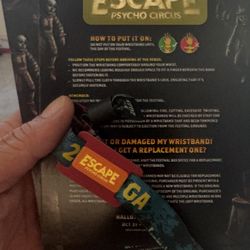 2 day escape psycho circus ticket