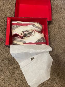 Jordan 3 cardinals red 7 youth