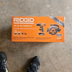 Rigid Circular Saw Hammer Drill + 2 Battries And Charger + Bag New