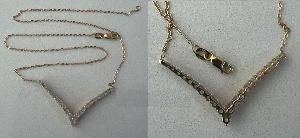 14k gold necklace with pendant