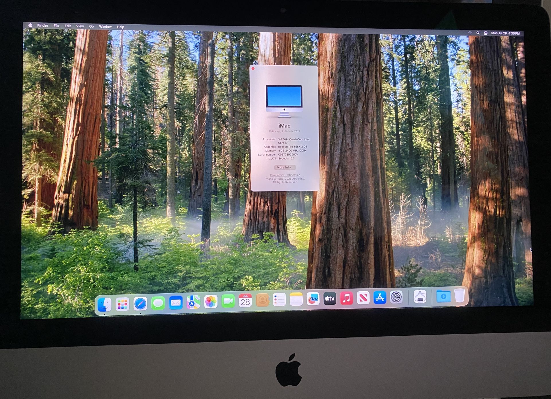 Apple iMac 2019 Quad Core i3 8G Ram 1TB