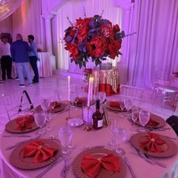 Roses And Hydrangeas Centerpieces