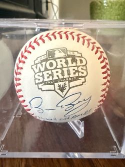 Bruce Bochy Signed Autographed "2012 WORLD SERIES" Baseball - SF Giants Manager