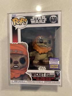 Wicket Slingshot Funko Pop *MINT* 2023 SDCC Summer Convention Exclusive Star Wars Return Jedi 631