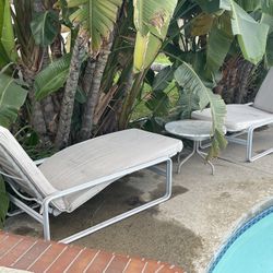 Aluminum Pool Lounge Chairs No Cushions