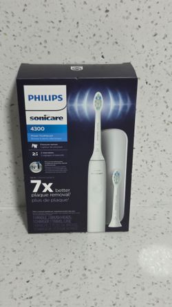 New!Philips Sonicare 4300 Series Electric Toothbrush, Sonic Tooth brush with Advanced Sonic Technology, Pressure Sensor, Two Intensity Settings, Smart