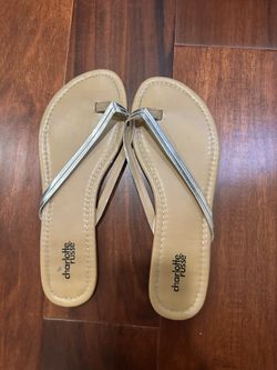 Charlotte Russe Tan and Silver Sandals