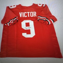 Binjimen Victor Signed THE Ohio State Buckeyes Custom Jersey JSA Autographed XL