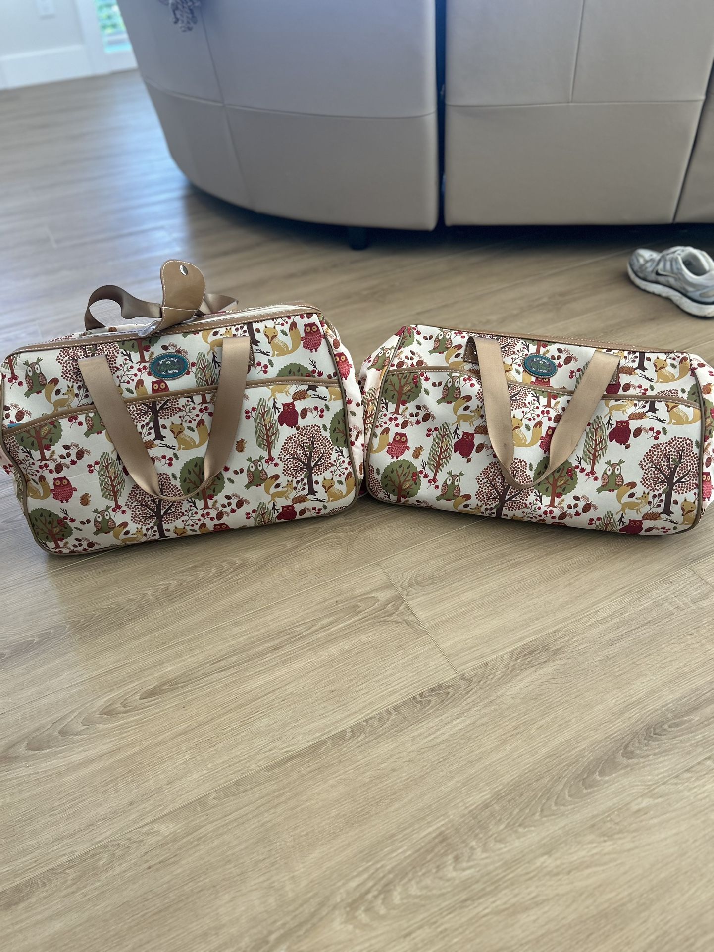 Pink Lining Forest Animal Travel Bags – Set of 2