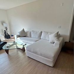 Isabella I| Cream/Beige Couch - Living Spaces (Like New)