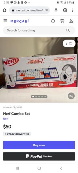 Nerf Gaming Combo Set  Keyboard 