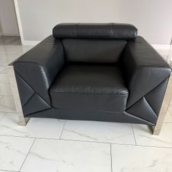 Italian Leather 3-Piece Sofa Set – Excellent Condition