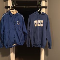 Colts size L jacket and sweatshirt 